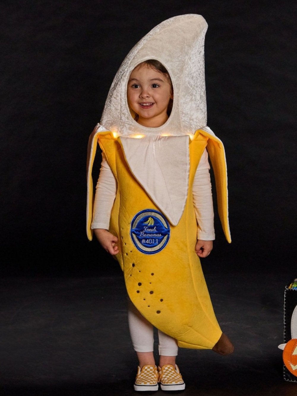 Light Up Pottery Barn Kids Yellow Banana Plush Costume with Peel Hood